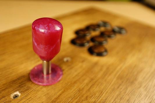 P003 - "Punishment Ray" - Arcade Stick Topper w/ Matching Dust Washer