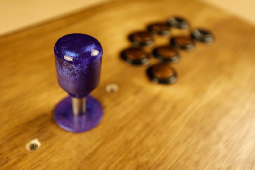 P026 - Azurite Inferno - Arcade Stick Topper w/ Dust Washer