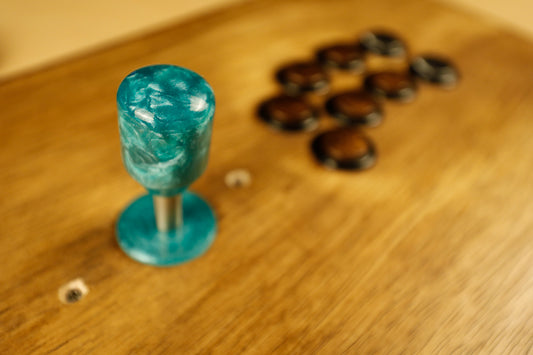 P017 - "W-What Could This Be?" - Arcade Stick Topper w/ Dust Washer